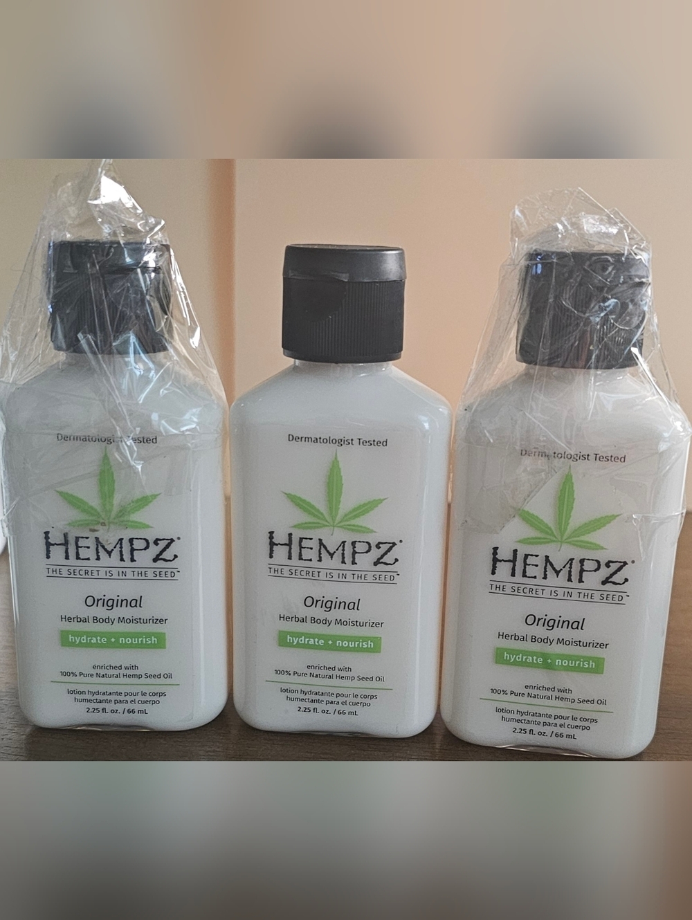 Hempz Original Herbal Body Moisturizer Trio - TRAVEL SIZE